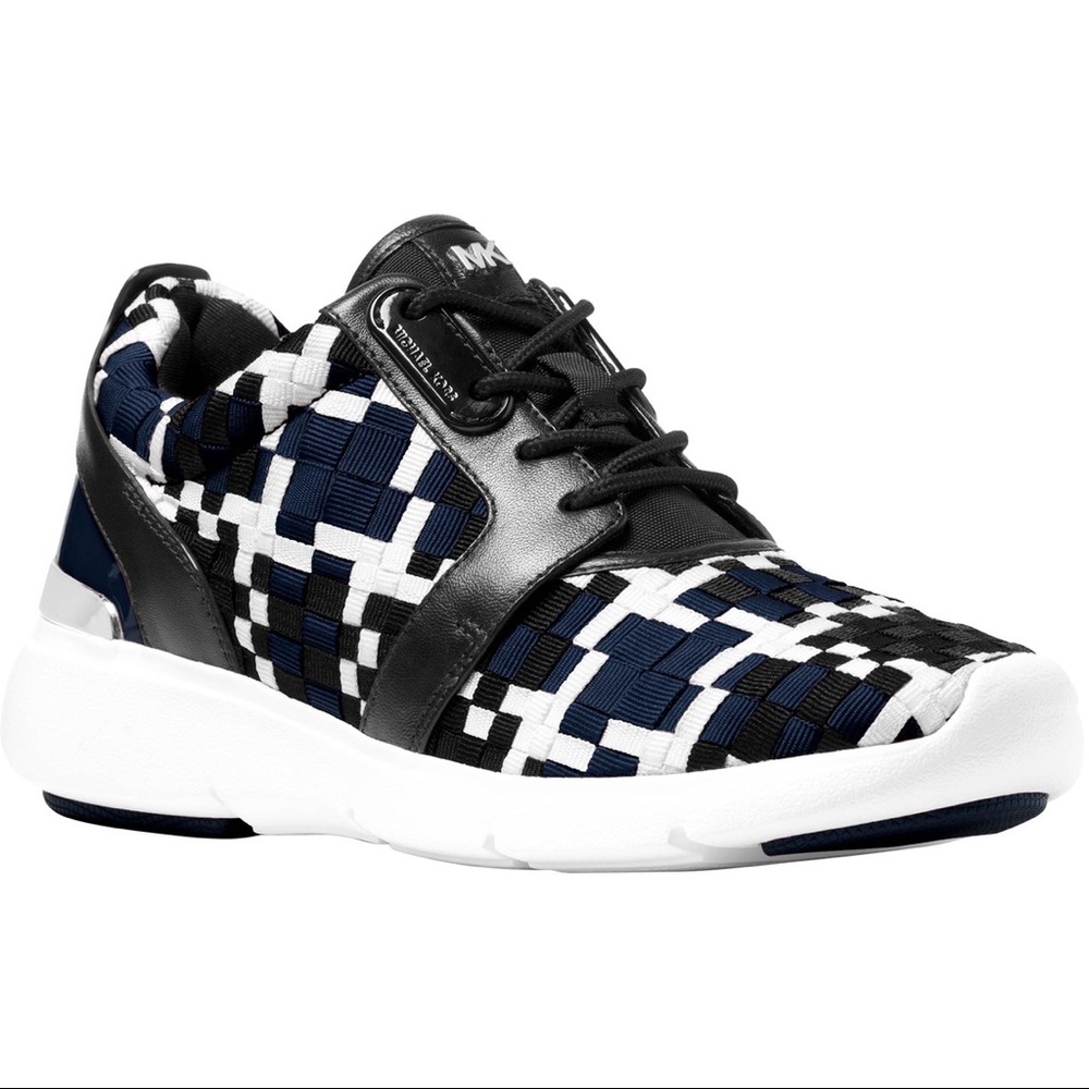 Michael Kors Amanda Trainer in blue black and white